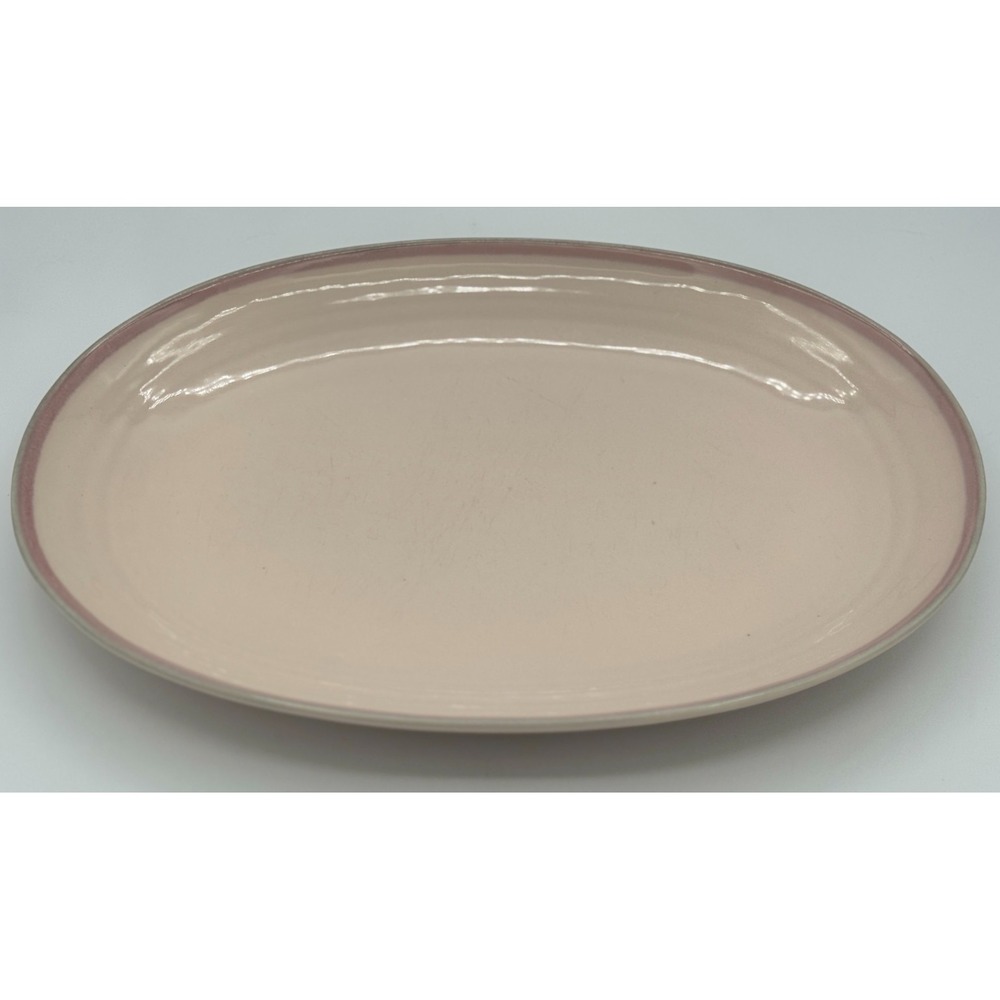 Pfaltzgraff Vintage AURA Pink Blue Gray 14" Serving Tray - Very Good Condition